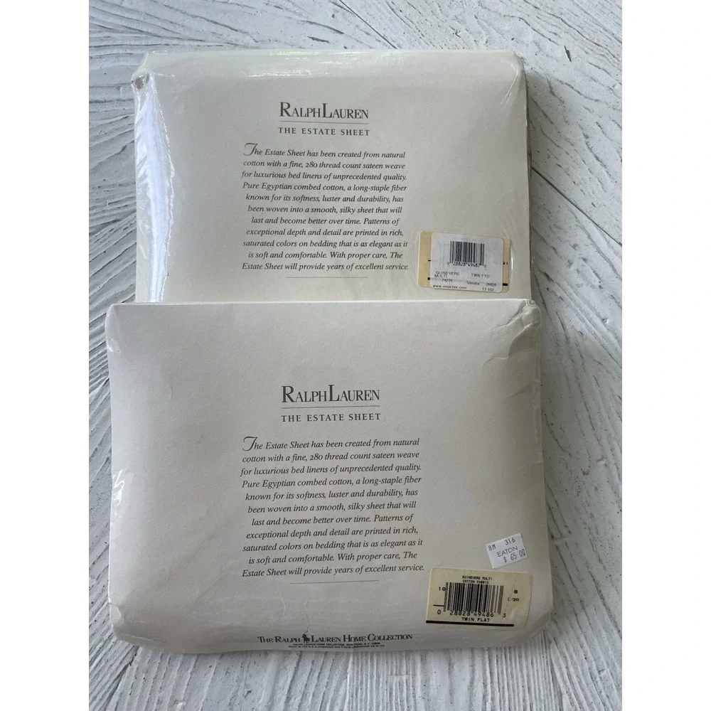 New Ralph Lauren TWIN Fitted & Flat Sheet Set  Guinevere Aragon Medieval Floral